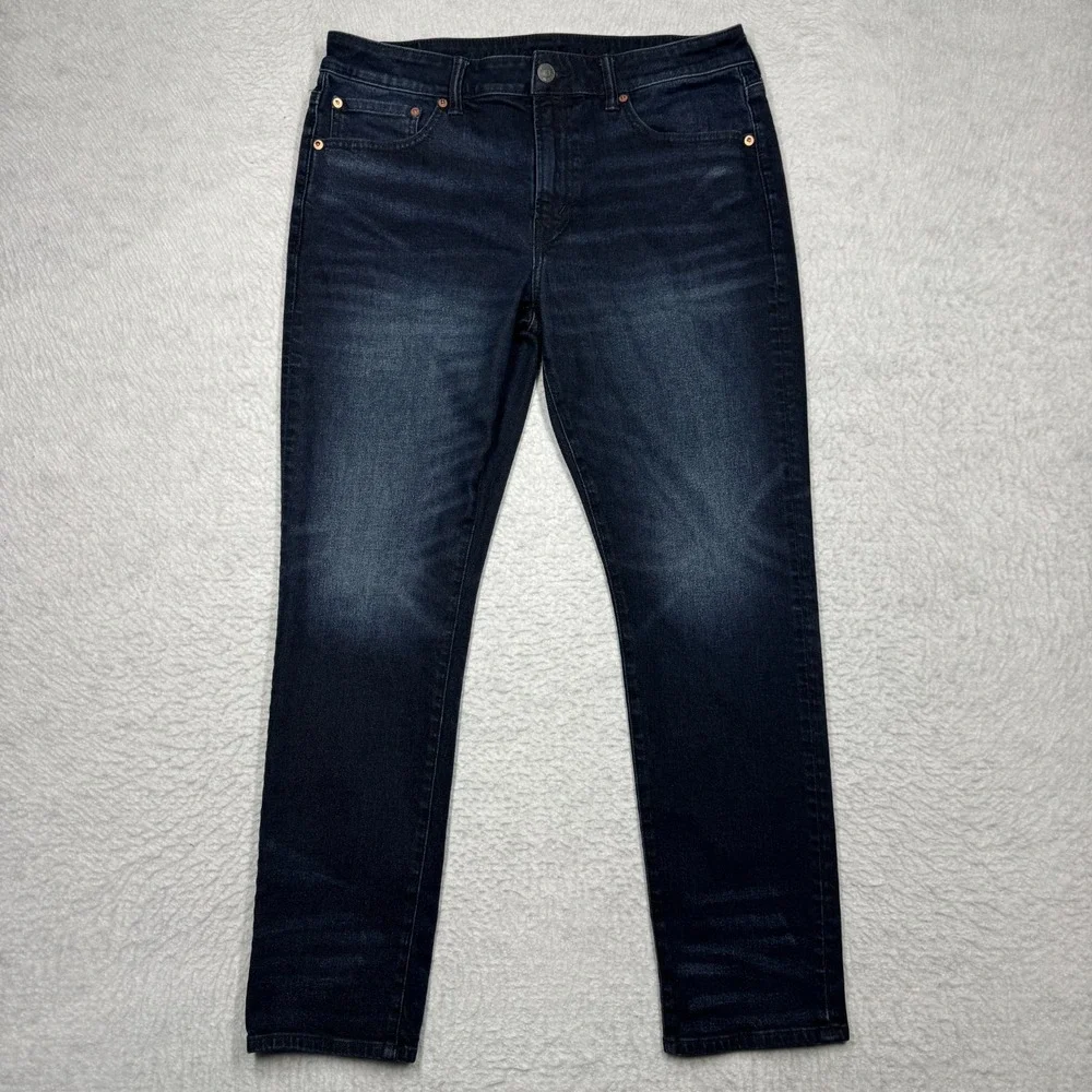 American Eagle Flex Athletic Skinny Jeans Dark Wash Denim Men's Size 34x30